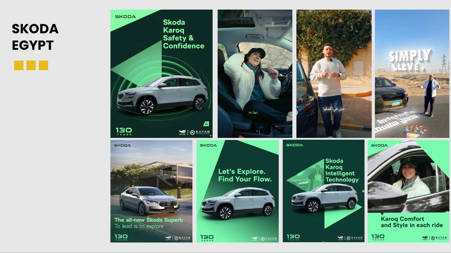 A selection of our Škoda Egypt campaign creative