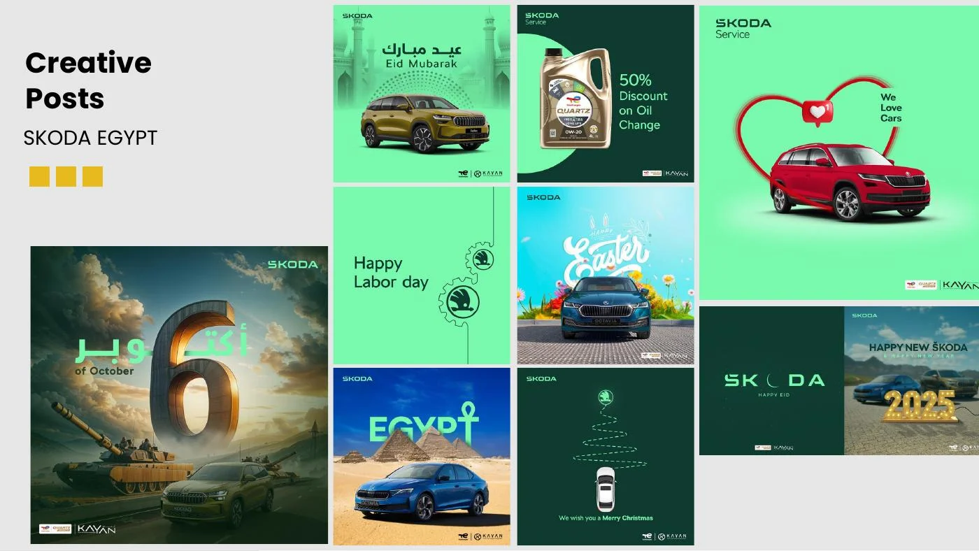 Škoda Egypt: Creative posts